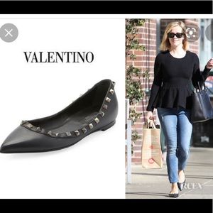 Valentino Garavani Rockstud Ballerina Flats authentic